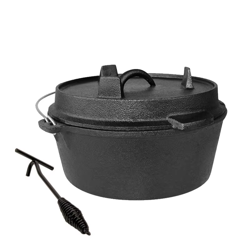 Camp Dutch Oven Cast - 25cm 주철 더치 오븐 캠핑 냄비