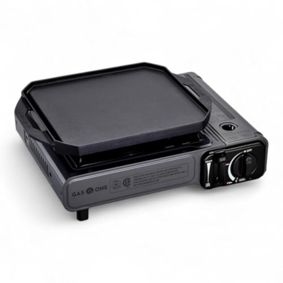 Camping Cooking Flat Top - GasOne GS-1000G-KIT 부탄 가스 스토브(플랫탑 그리들