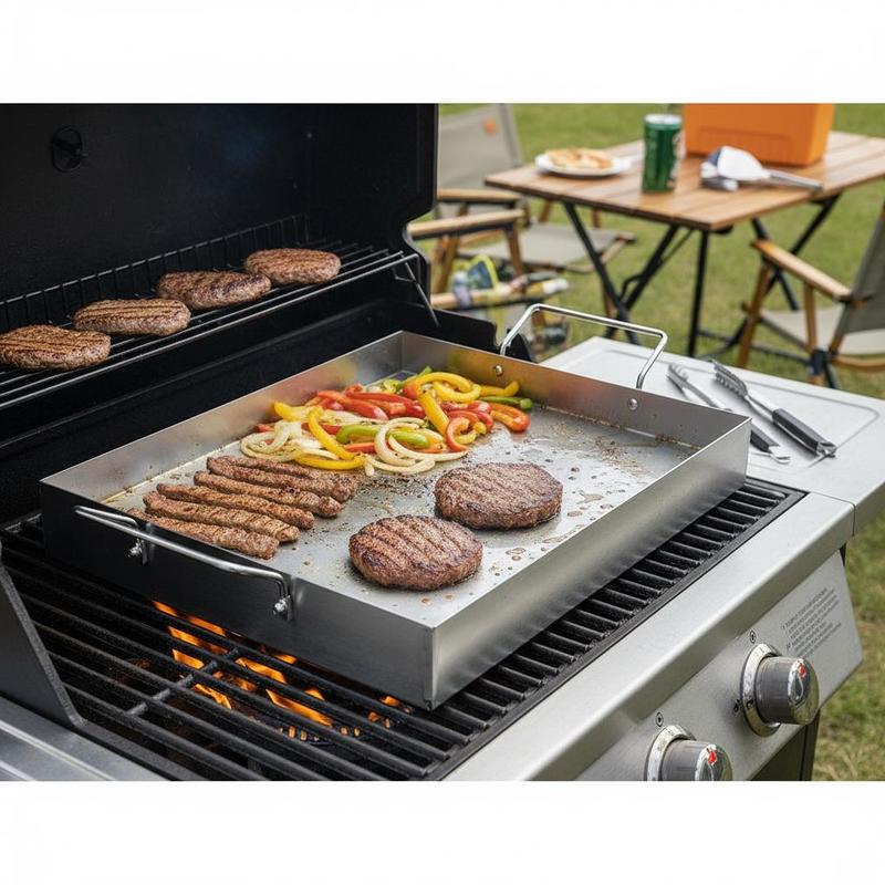 Camping Cooking Flat Top - 직사각형 평면 상판 17x13인치 캠핑, 테일게이팅