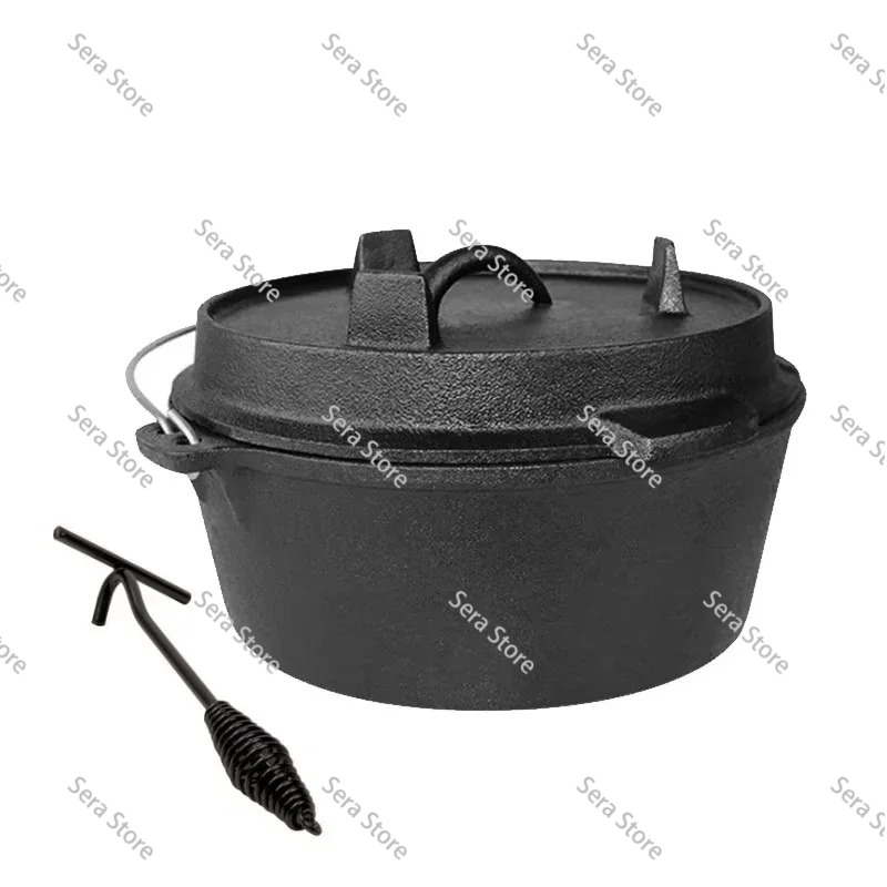 Camp Dutch Oven Cast - 25cm 주철 더치 오븐 캠핑 냄비