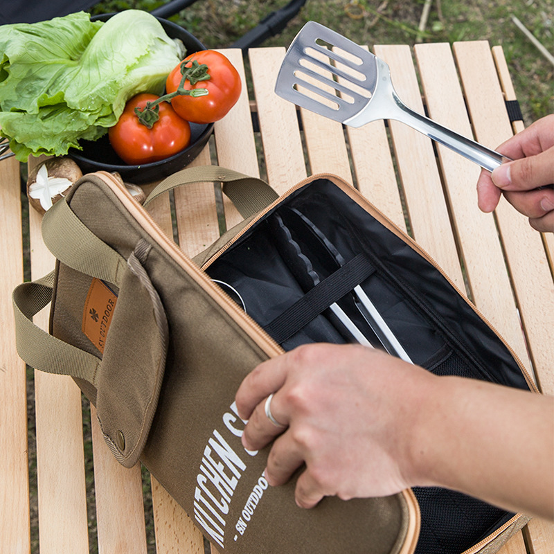 8pcs 캠핑 주방 조리기구 세트 휴대용 가방 야외 여 - Camping Cooking Organizer 리뷰 및 가격