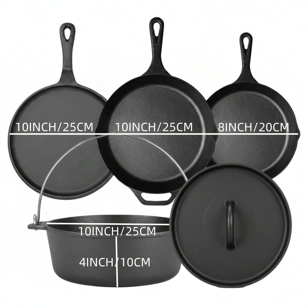 PACILACK 주철 냄비 및 프라이팬 세트, 4종 사 - Camp Dutch Oven Cast 리뷰 및 가격