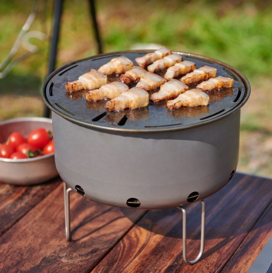 야외용 티타늄 휴대용 평면 한국식 바베큐 그릴 테이블  - Camping Cooking Flat Top 리뷰 및 가격