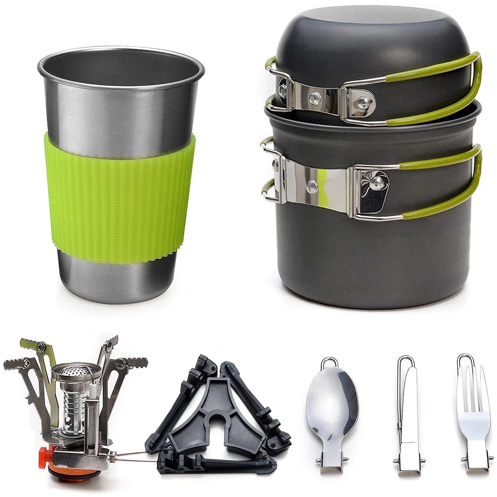 스토브가있는 캠핑 조리기구 키트 야외 요리 세트 야외  - Camping Cooking Organizer 리뷰 및 가격