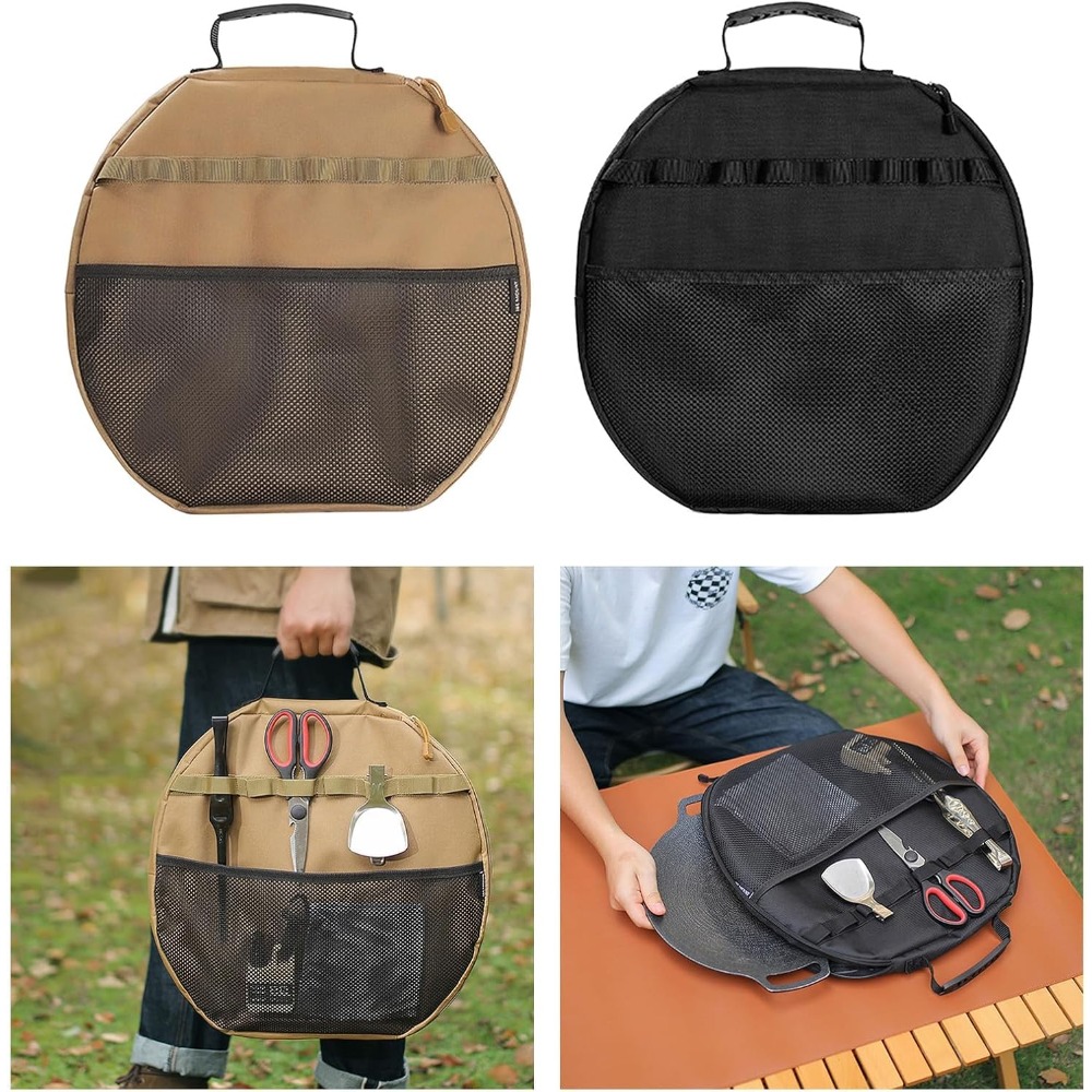 그릴 팬 보관 가방, 프라이팬 및 그릴용 휴대용 파우치 - Camping Cooking Organizer 리뷰 및 가격